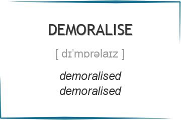demoralise 3 формы глагола