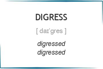 digress 3 формы глагола