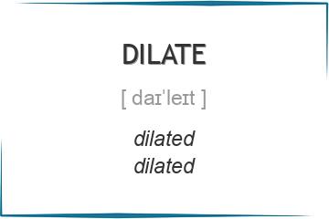 dilate 3 формы глагола