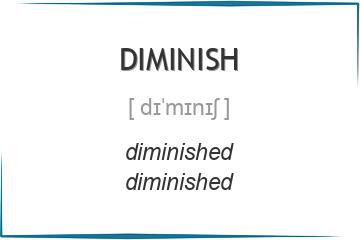 diminish 3 формы глагола