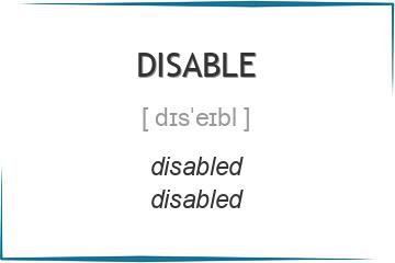 disable 3 формы глагола