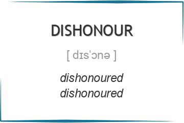dishonour 3 формы глагола