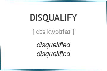 disqualify 3 формы глагола