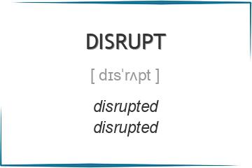 disrupt 3 формы глагола
