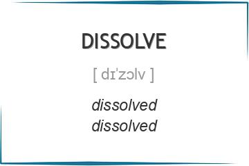 dissolve 3 формы глагола