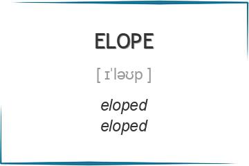 elope 3 формы глагола