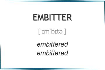 embitter 3 формы глагола