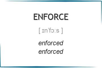 enforce 3 формы глагола