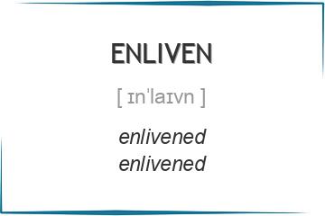 enliven 3 формы глагола