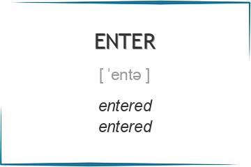 enter 3 формы глагола
