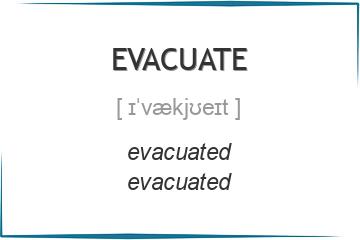 evacuate 3 формы глагола