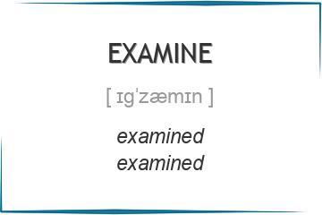 examine 3 формы глагола