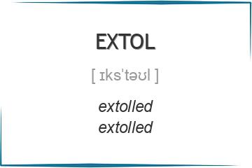 extol 3 формы глагола