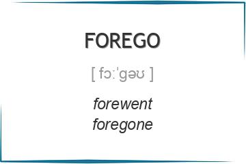 forego 3 формы глагола