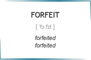 forfeit 3 формы глагола