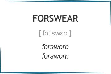 forswear 3 формы глагола
