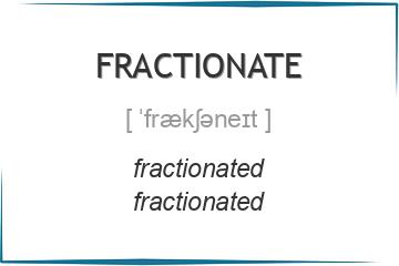 fractionate 3 формы глагола