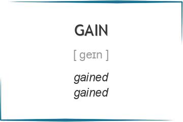 gain 3 формы глагола