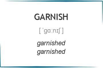 garnish 3 формы глагола