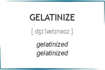 gelatinize 3 формы глагола