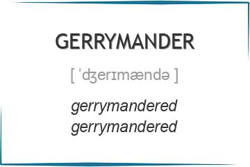 gerrymander 3 формы глагола