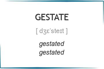 gestate 3 формы глагола