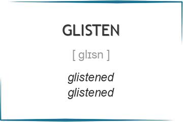 glisten 3 формы глагола