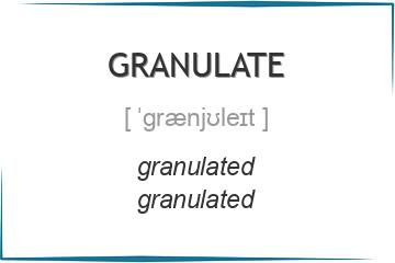 granulate 3 формы глагола