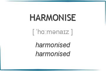 harmonise 3 формы глагола