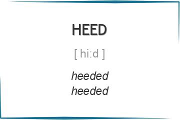 heed 3 формы глагола
