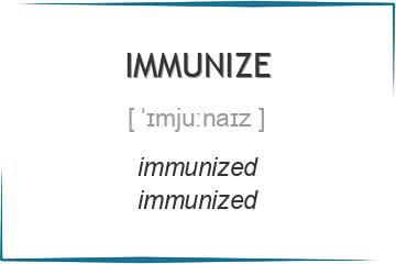 immunize 3 формы глагола