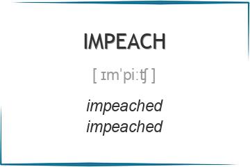 impeach 3 формы глагола