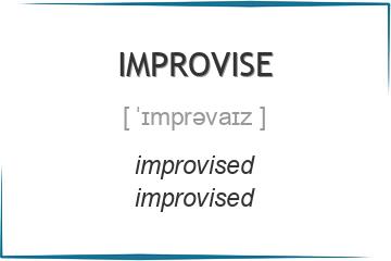 improvise 3 формы глагола