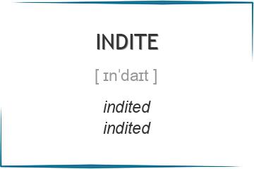 indite 3 формы глагола