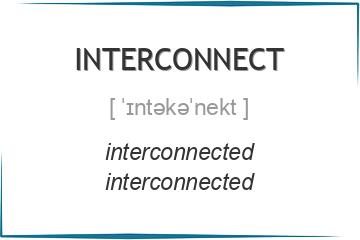 interconnect 3 формы глагола