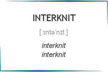 interknit 3 формы глагола