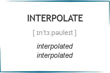 interpolate 3 формы глагола