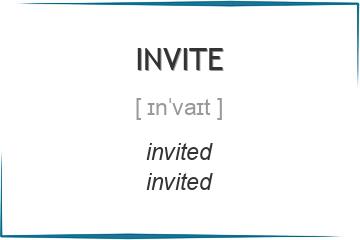 invite 3 формы глагола