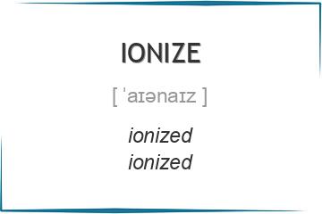ionize 3 формы глагола