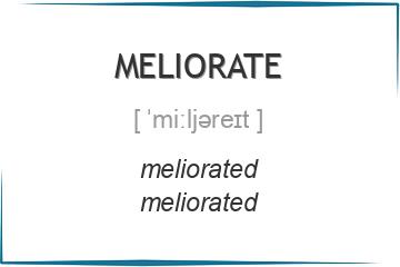 meliorate 3 формы глагола