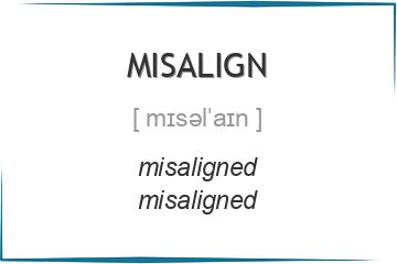 misalign 3 формы глагола