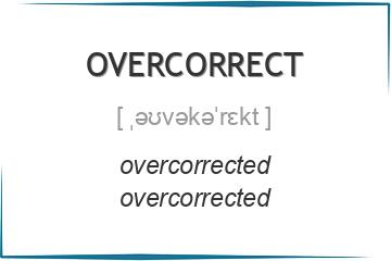 overcorrect 3 формы глагола