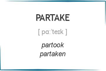 partake 3 формы глагола
