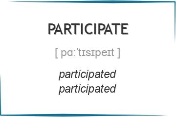 participate 3 формы глагола