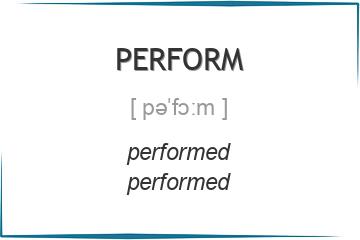 perform 3 формы глагола