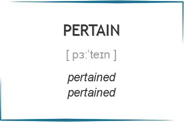 pertain 3 формы глагола