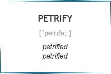 petrify 3 формы глагола