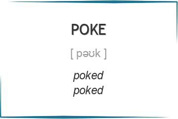 poke 3 формы глагола
