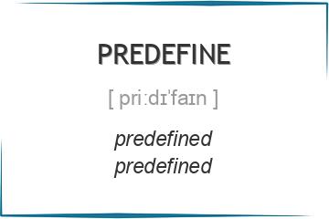 predefine 3 формы глагола