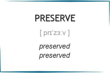 preserve 3 формы глагола
